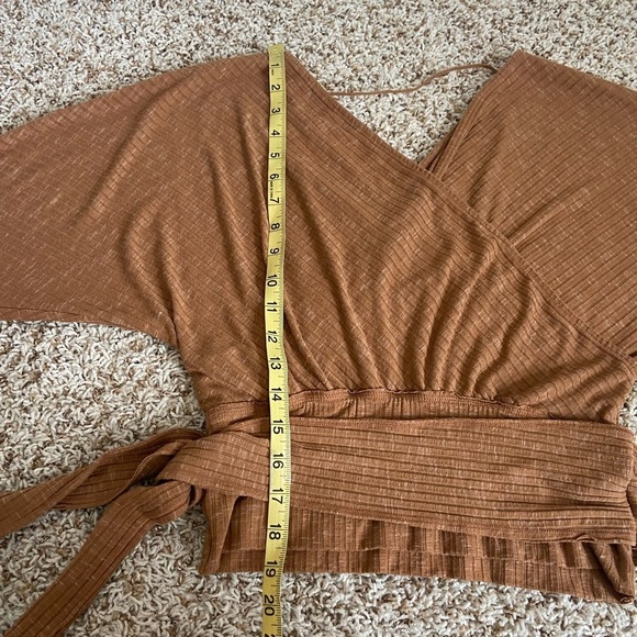 Free People East Coast Moroccan Spice Draped Dolman Sleeve Wrap Top - Picture 9 of 10